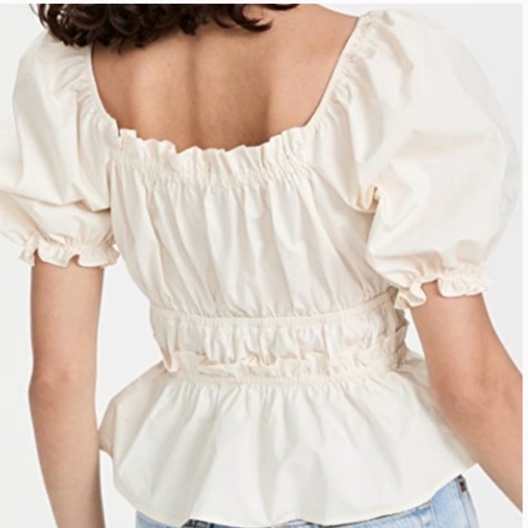 Brand New Moon River Smocked Square Neck Blouse - Picture 9 of 9